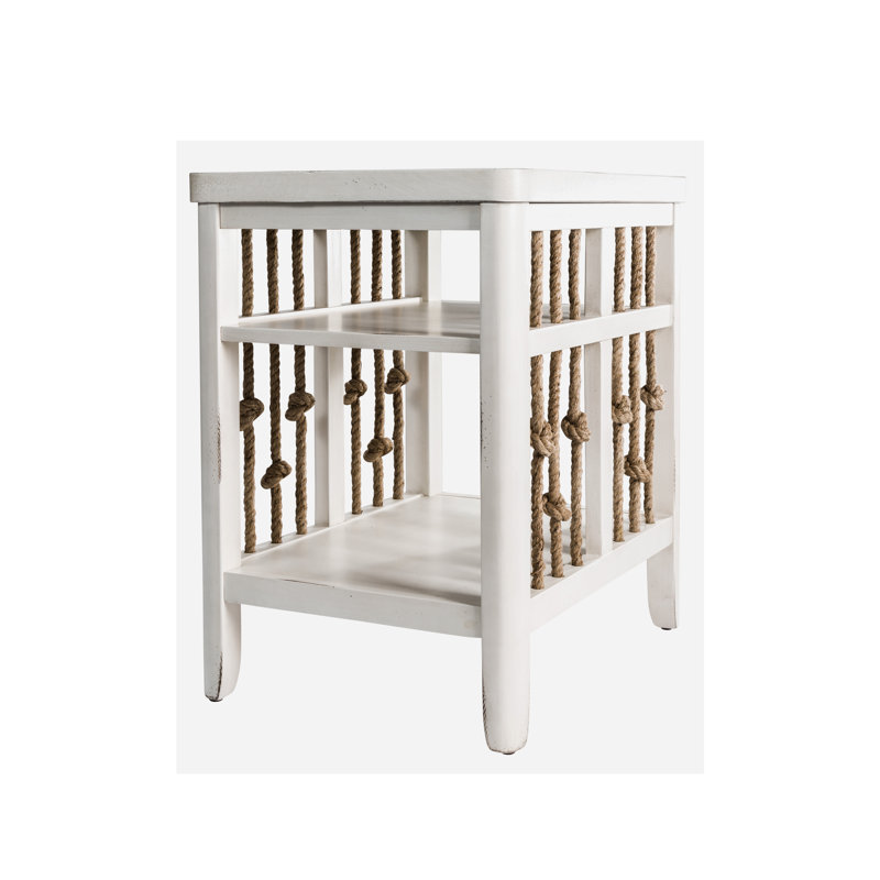 Alvon 26'' Tall End Table, White