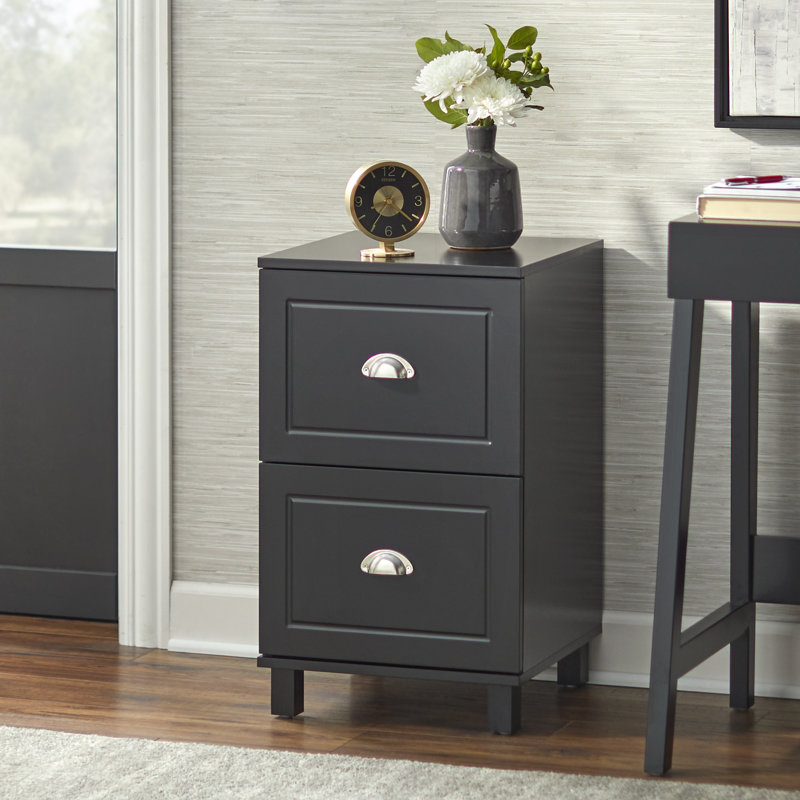 Brodan 15.75'' Wide 2 -Drawer File Cabinet, Black