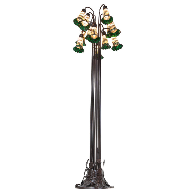 Bueche Tree Floor Lamp, Green/Amber