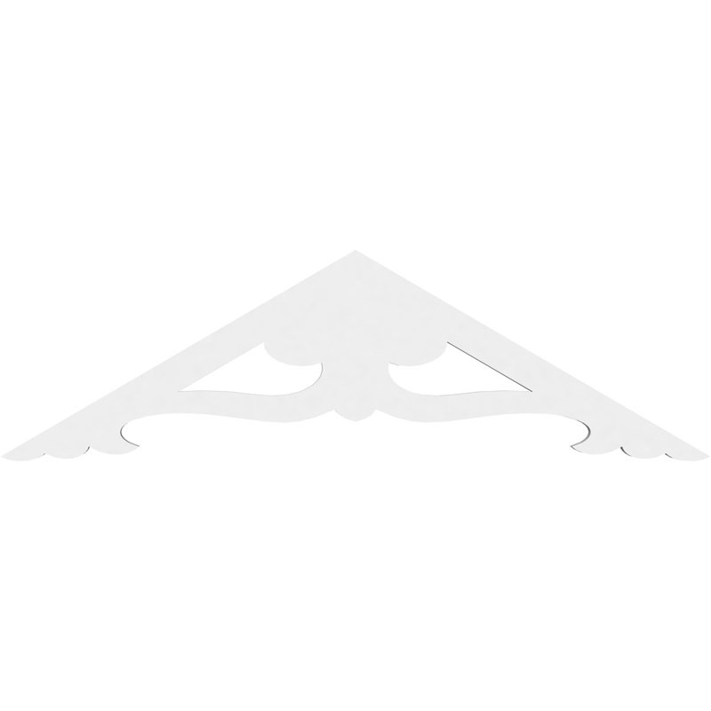 Cornelia Architectural Grade PVC Gable, 10.5" H x 36" W x 1" D, 7/12