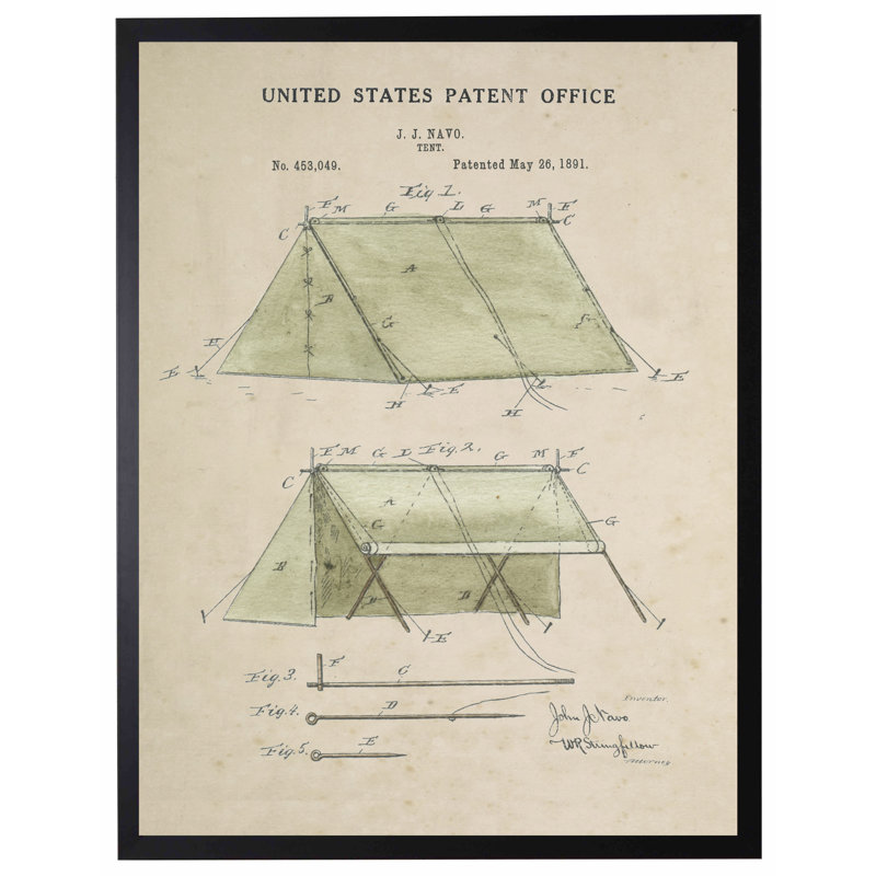 Tent Patent in Black Frame