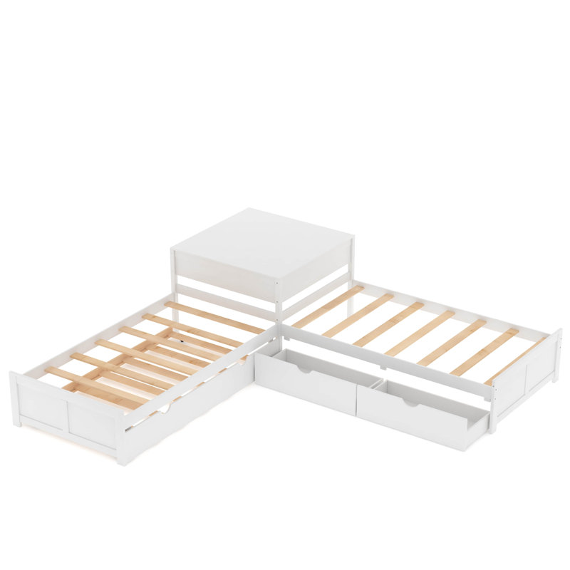 Eudelia Solid Wood Platform Bed, 29.8'' H  x 117.6'' W  x 117.6'' L