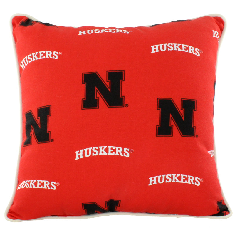 Kentucky Wildcats housse de coussin carrée/insert, Nebraska Cornhuskers