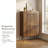 Walnut Shoe Storage Cabinet For Hallway, Foyer, Living Room-1887747233
