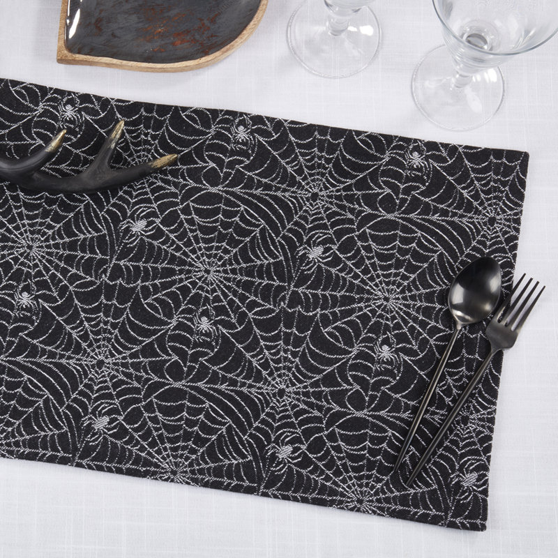 Ensemble de 4 napperons en mélange de coton et toile d'araignée l 13 po x L 19 po 
