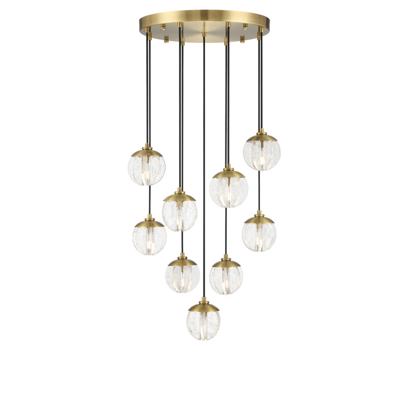 Suspension multiple Wexler à 9 lumières