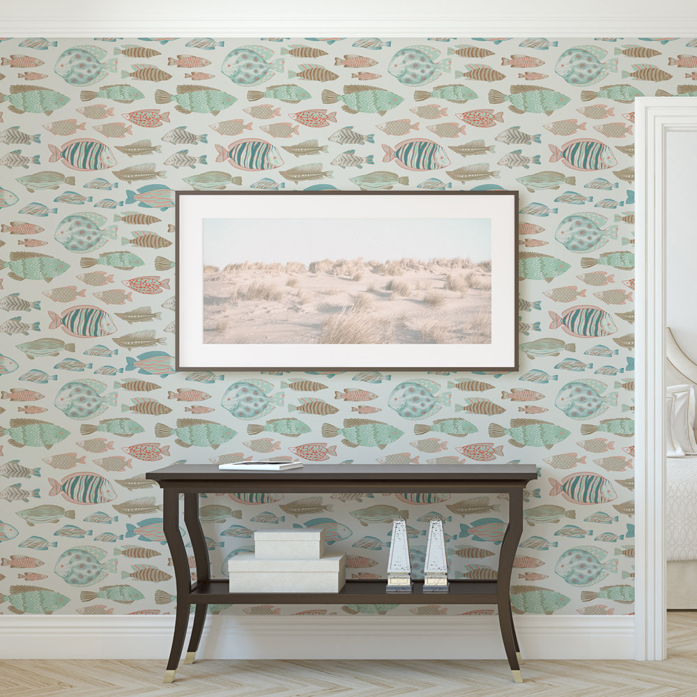 Marine Fish Peel And Stick Wallpaper, Ocean Spray