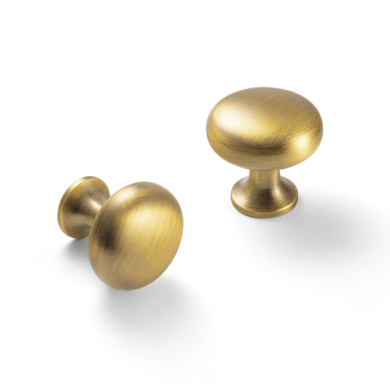 Poignée champignon américain 1 3/32 po (1,18 po) Goo-Ki, bronze laiton, 1.1", Laiton fini bronze