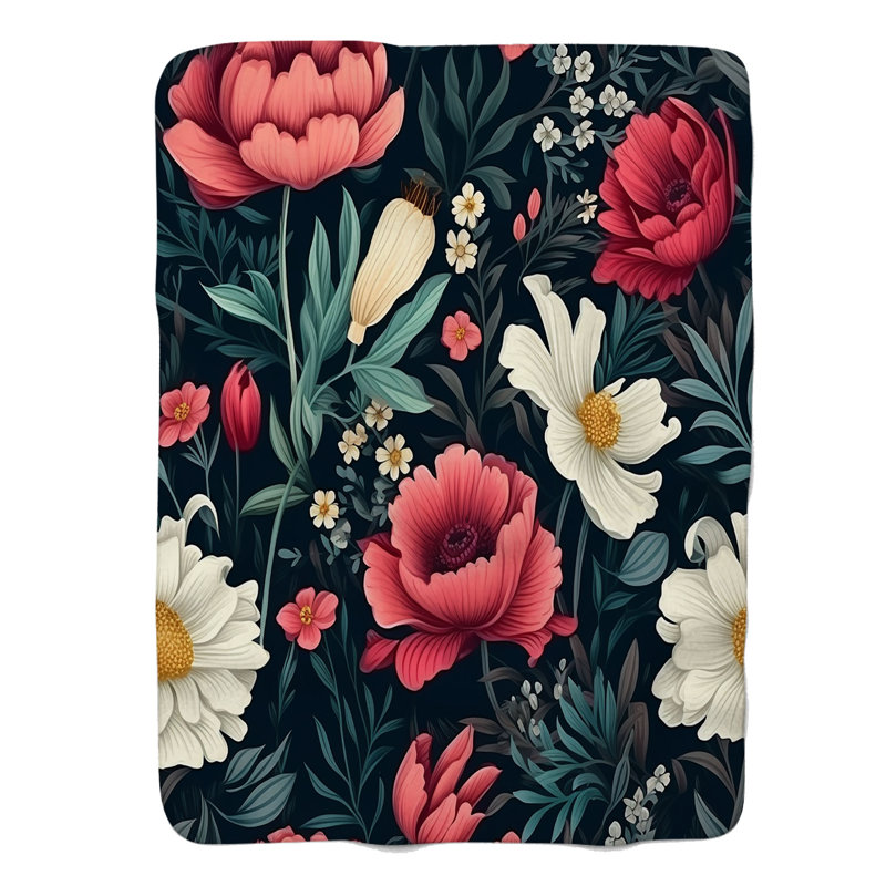 Rustic Florals - Couverture de qualité supérieure 1 pièce, Grand lit