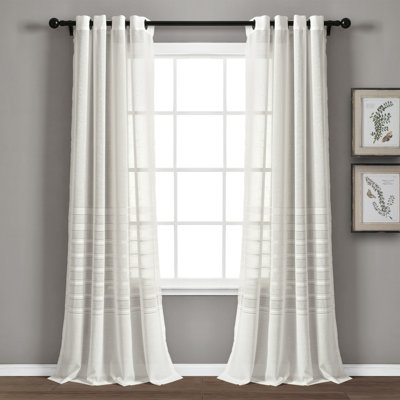 Westerman Striped Sheer Curtain Panels