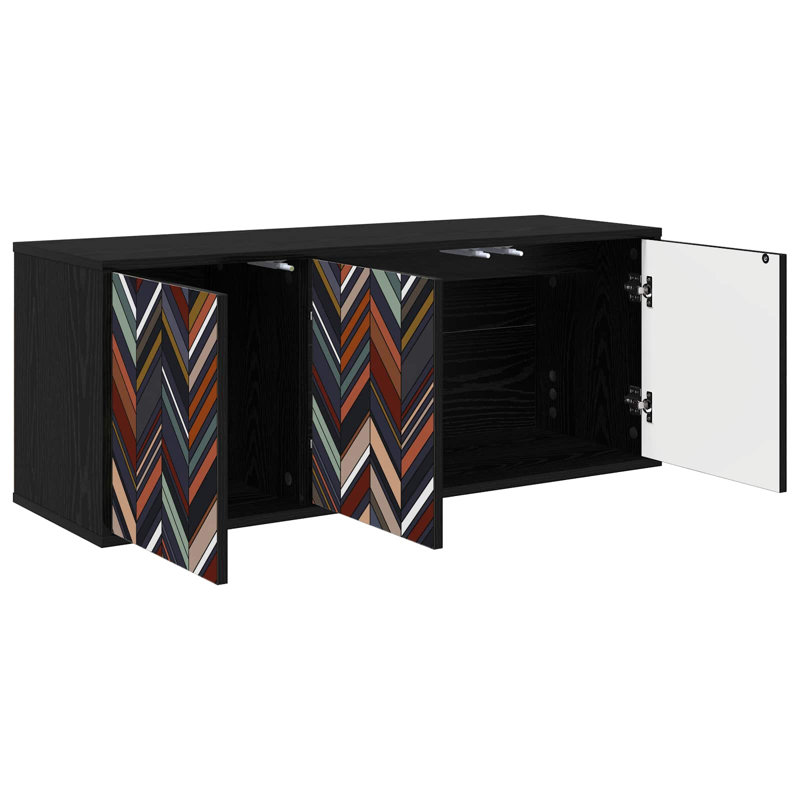 TV Stand for TVs up to 43", Black Oak