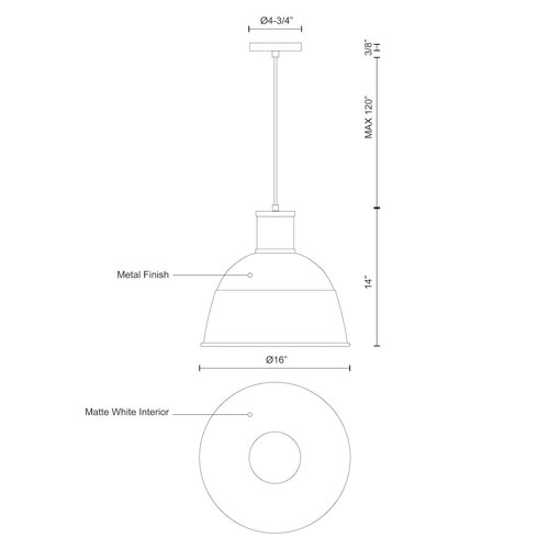 Kuzco Lighting Irving 1 - Light Single Pendant | Wayfair