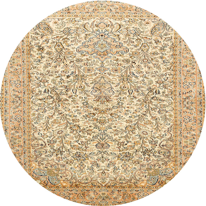 Tapis oriental doré, Rond 6 pi