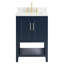 Meuble-lavabo 24 po avec plateau en marbre de Carrare et vasque en céramique Jearold-42477235