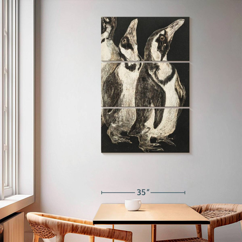 Brampt Drie Pinguins, 65" H x 42" W
