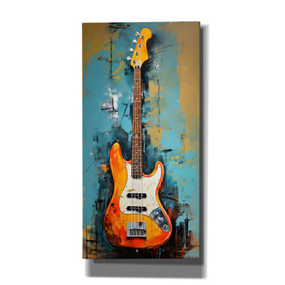 Fender Bass 2' by Sean Parnell Canvas Wall Art, 20 x 40""