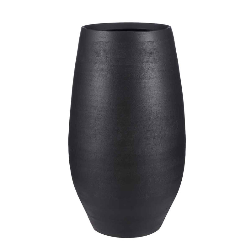 Cecely Handmade Terracotta Table Vase, 50cm H x 29cm W x 29cm D, Black