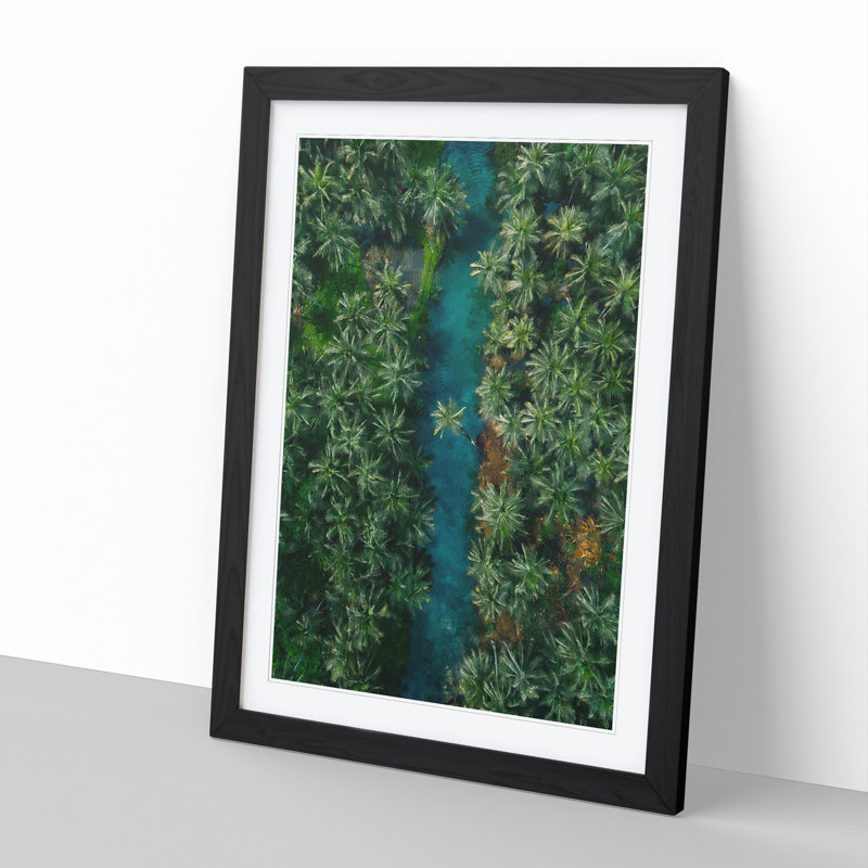 Above Dapa in the Philippines - Picture Frame Graphic Art, 36cm H x 27cm W x 2cm D, Black Framed
