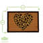 Nicola Spring - Coir Door Mat - 60 x 40cm - Leopard Heart
