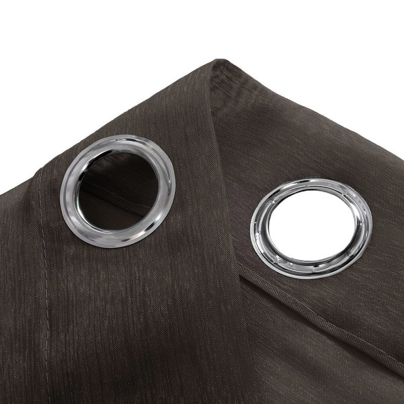 Paire de rideaux transparents Alohna, Chocolat