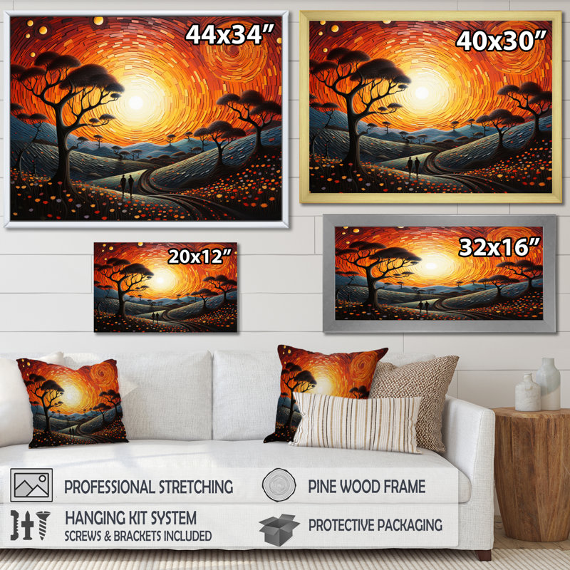 Paysage romantique aime «Journey II», H 30 po x l 40 po x P 1,5 po, Toile tendue