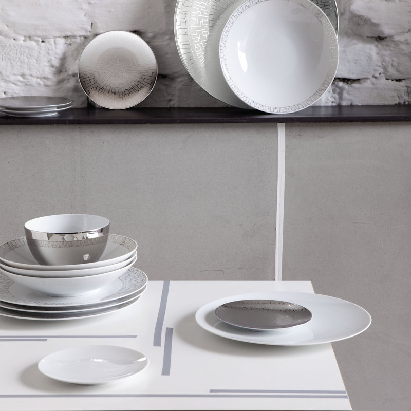TAC Porcelain China Platter, Skin Platinum