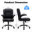 Faux Leather Executive Office Chair Computer Chair With Padded Armrests