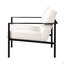 Fauteuil d'appoint en métal blanc Millie