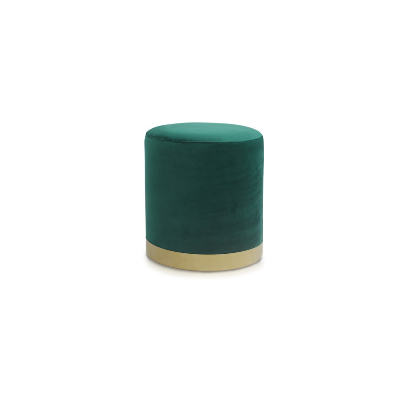 Gottlieb Steel Accent Stool, Green, Gold