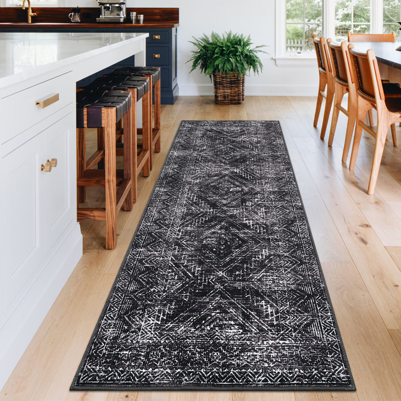 Modern Machine Washable Rug Non-Slip Area Rug for Living Room Low-Pile Rug Indoor Floor Cover for Bedroom Dining Room Hallway Kitchen Office
