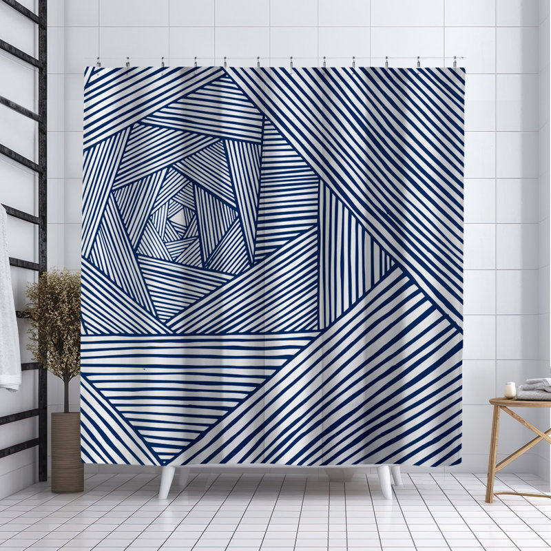 Rideau de douche Coco, Bleu marine