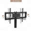 Adjustable Multi-Function Tempered Glass Metal Frame Floor With Lockable Wheels Mobile TV Stand, LCD/Plasma TV Bracket 2 Tier Tempered Glass Shelves