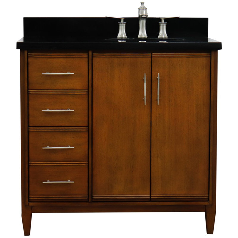 Ensemble de meuble-lavabo simple 37 po, Noir