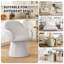 Fauteuil d'appoint rembourré moderne et incurvé en lin pour fauteuil de salon