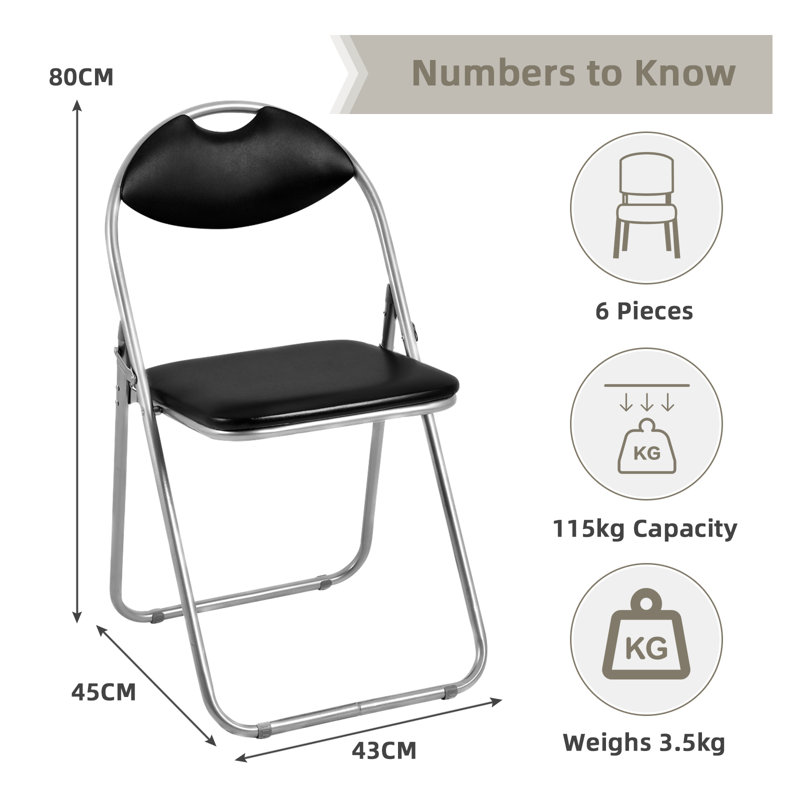 Buldir Padded Stackable Folding Chair Folding Chair Set