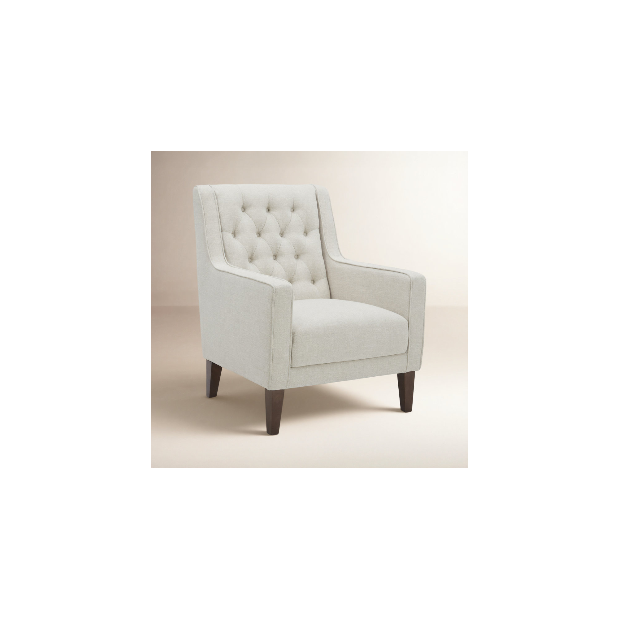 Binu Upholstered Wingback Chair, Linen Polyester