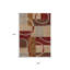 Tapis d'intérieur / extérieur géométrique lavable 3 pi x 5 pi blé et bourgogne