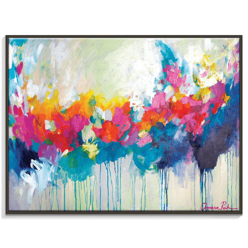 Wishful Thinking by Amira Rahim - Painting, No Matte, Black Floater Framed Canvas, 102cm H x 76cm W x 5cm D