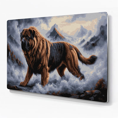 Dogs Tibetan Mastiff White Metal Wall Art