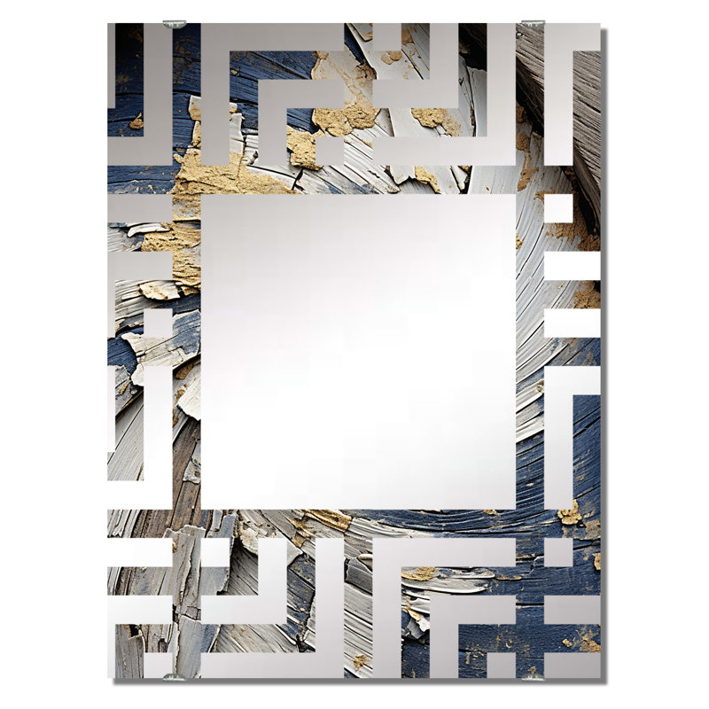 Ferdous - Grand miroir mural abstrait MIR137944, 40 po x 30 po