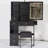 Vanity Desk, 29.2" Small Size Left Drawer Desktop Vanity Table , Cushioned Stool, 2 AC, 2 USB Power Station, Hair Dryer Bracket, Extra Large Touch Control Sliding LED Mirror, Tri-Color Switching, Brightness Adjust-1840513338