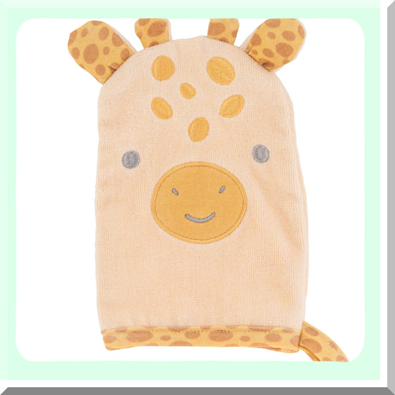 Giraffe Fun Bath Mitts for Kids - Soft, Playful, and Gentle Cleaning