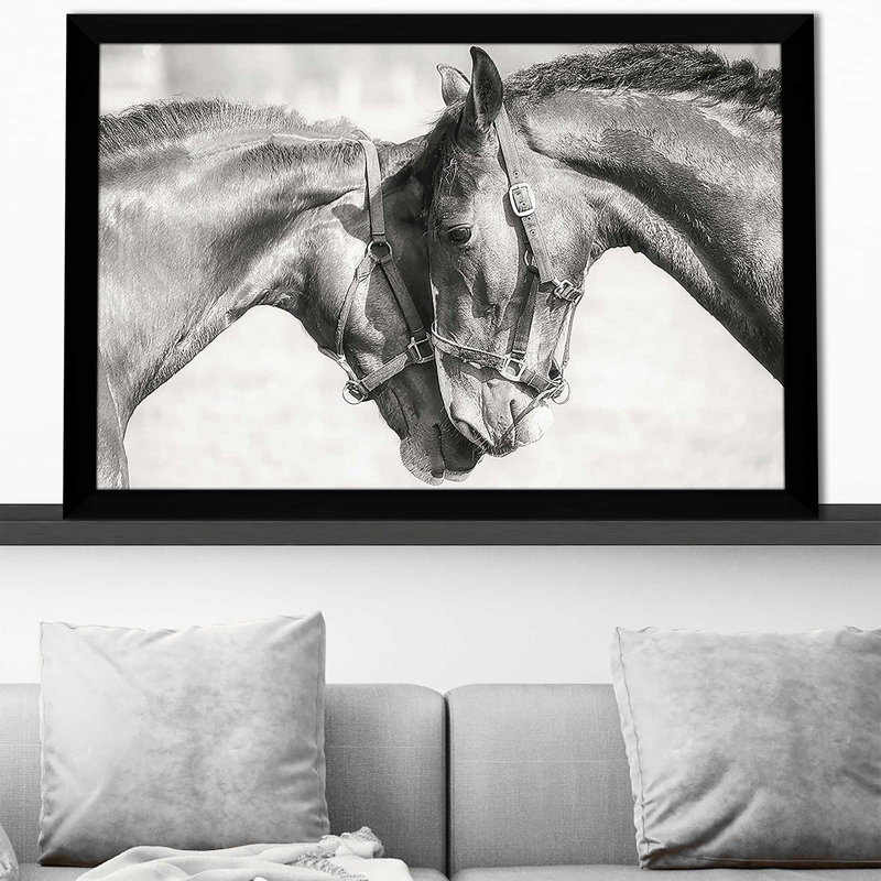 «Friends» par Lars Van de Goor, Cadre noir, H 21,5 po x l 27,5 po x P 0,75 po