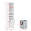 Armoire de salle de bain blanche 63,8 "- étagère à 4 niveaux et panier à vêtements compact compact pour un usage domestique-118114340-118114342