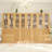 71" H X 94.5" W Bookcase Cabinet With Glass Doors & Large Storage Drawers(2A+2D)