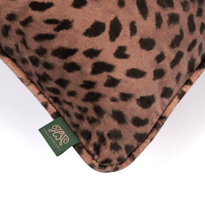 SAVANNA Velvet Medium Piped Cushion - Cosmos