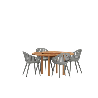 Anautica 59'' Round 4 - Person Outdoor Dining Set