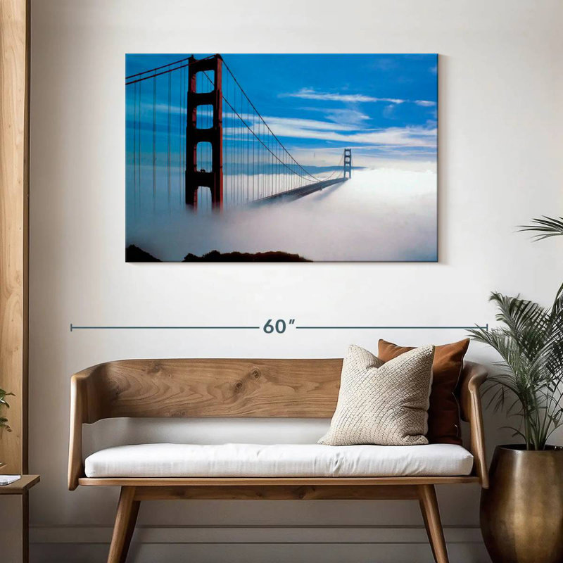 Lilie Golden Gate Bridge In Mist, 30" H x 45" W