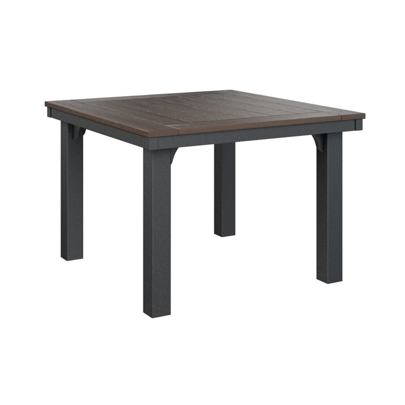 Homestead Outdoor Square Dining Table, Antique Mahogany, Black