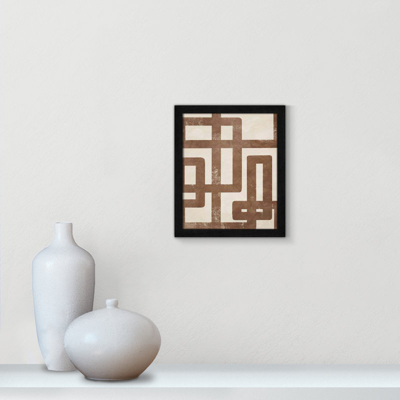 «Happy Natural Sequence I» par Marcus Prime, H 15 po x l 13 po x P 0,75 po, Cadre à texture grain de bois noir